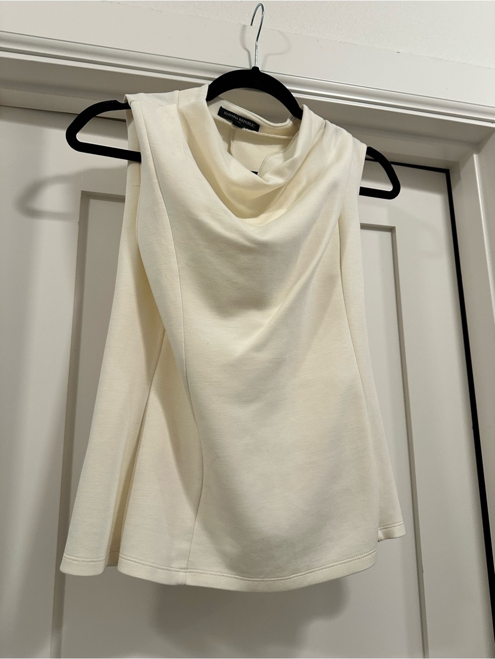Banana Republic Ivory Sleeveless Cowl Neck Sweater